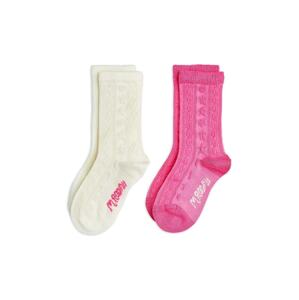 Dječje čarape Mini Rodini 2-pack boja: ružičasta, 2476012600