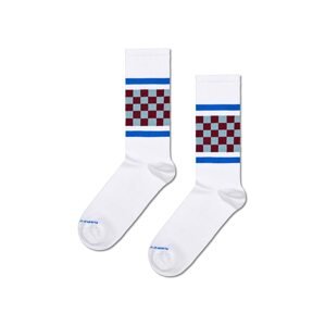 Čarape Happy Socks Checked Stripe Sneaker Sock boja: bijela, P001876
