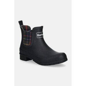 Gumene čizme Barbour Kingham za žene, boja: crna, LRF0088BK11