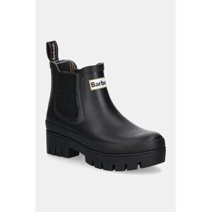 Gumene čizme Barbour Halton za žene, boja: crna, LRF0100BK11