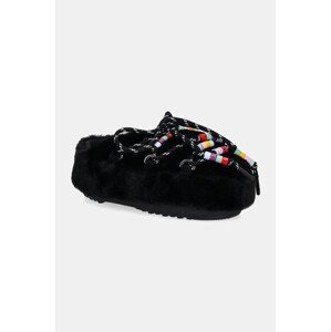 Kućne papuče Moon Boot MB MULE FAUX FUR BEADS boja: crna, 80D1460250 N001