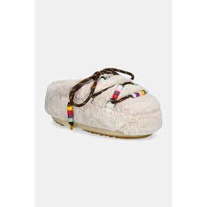 Kućne papuče Moon Boot MB MULE FAUX FUR BEADS boja: bež, 80D1460250 L002