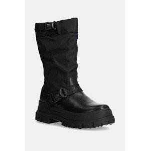 Čizme Buffalo Aspha Com On za žene, boja: crna, ravni potplat, 1220047-BLK