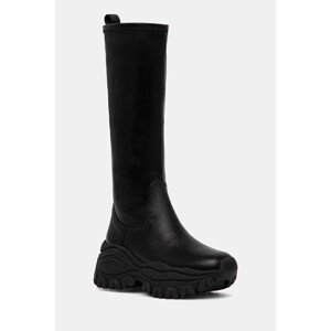 Čizme Buffalo Lola Stretch Boot Hi za žene, boja: crna, s platformom, 1220055-BLK