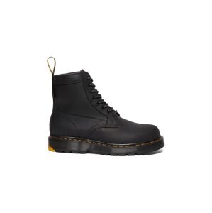 Kožne čizme Dr. Martens 1460 Trinity boja: crna, ravni potplat, s toplom podstavom, DM31190001