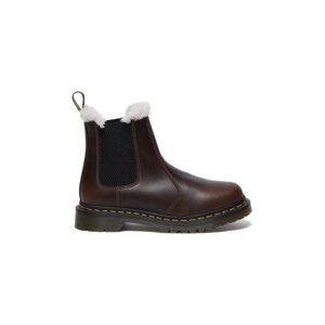 Gležnjače Dr. Martens 2976 Leonore za žene, boja: smeđa, ravni potplat, s toplom podstavom, DM32016777