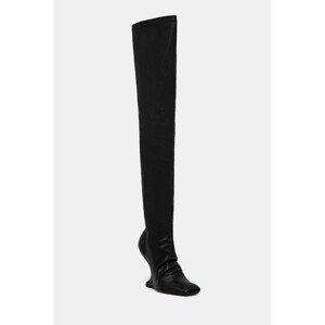 Čizme Rick Owens Lilies CANTILEVER 11 za žene, boja: crna, klin peta, LI02D5801LS