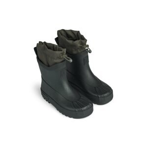 Dječje gumene čizme Liewood Isaac Technical Rainboot boja: crna, LW19230