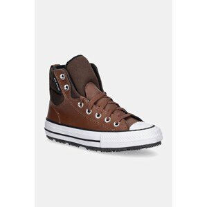 Dječje kožne tenisice Converse CHUCK TAYLOR AS BERKSHIRE BOOT boja: smeđa, A08442C