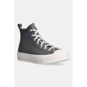 Dječje kožne tenisice Converse CHUCK TAYLOR ALL STAR EVA LIFT boja: siva, A09259C