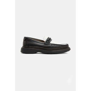 Kožne mokasinke AllSaints Gibbs Chain Loafer za muškarce, boja: crna, M011FB
