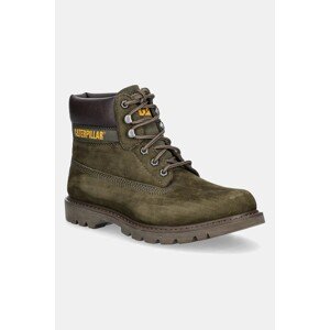 Čizme od nubuka Caterpillar COLORADO 2.0 boja: zelena, P726124