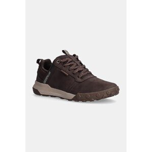 Tenisice od nubuk kože Caterpillar HEX READY LOW WP boja: smeđa, P726099