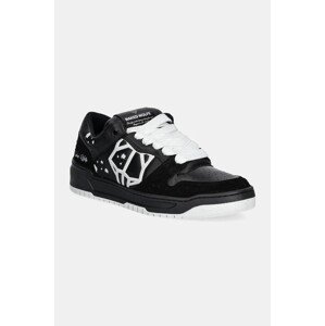 Kožne tenisice Naked Wolfe CM-00 boja: crna, CM-00 Black Lth Hairy Black Suede