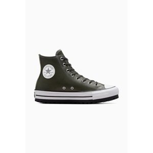 Kožne tenisice Converse Chuck Taylor All Star City Trek za muškarce, boja: zelena, A09489C