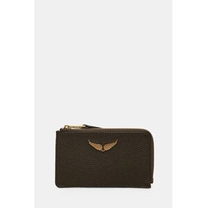 Kožni novčanik ZADIG&VOLTAIRE za žene, boja: zelena, LWSG00011