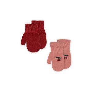 Dječje rukavice s dodatkom vune Konges Sløjd 2 PACK FRILL MITTENS 2-pack boja: crvena, KS101873