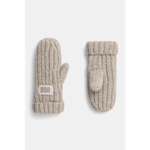 Dječje rukavice s dodatkom vune UGG CHUNKY MITTEN boja: bež, 100030