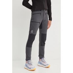 Hlače outdoor Haglöfs Mid Slim boja: siva, 607252