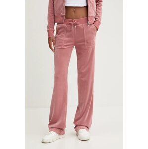 Donji dio trenirke Juicy Couture DEL RAY PANT boja: ružičasta, bez uzorka, JCAP180EU
