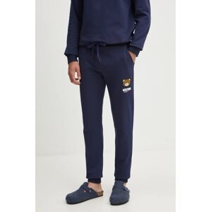 Homewear hlače Moschino Underwear boja: tamno plava, s tiskom, 68904413