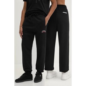 Pamučni donji dio trenirke Sprayground boja: crna, s aplikacijom, SP515