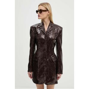 Haljina Rotate Mini Blazer Dress boja: smeđa, mini, uska, 1127522910