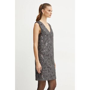 Haljina Weekend Max Mara boja: siva, mini, ravna, 2425626022600