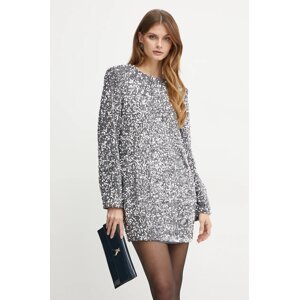 Haljina Elisabetta Franchi boja: siva, mini, ravna, AB70347E2