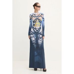 Haljina Y/Project BONDAGE PRINT LONG SLEEVE DRESS maxi, uska, 104DR006