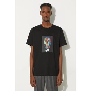 Pamučna majica PS Paul Smith za muškarce, boja: crna, s tiskom, M2R.011R.NP4803