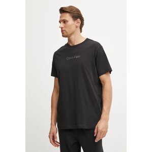 Pidžama - majica Calvin Klein Underwear boja: crna, bez uzorka, 000NM2748E