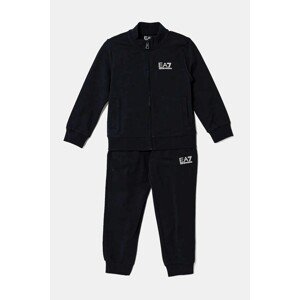 Dječja pamučna trenirka EA7 Emporio Armani boja: tamno plava, 7B000030 AF10380