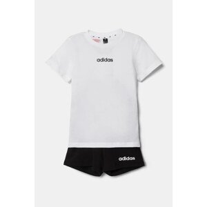 Pamučna dječja trenirka adidas boja: bijela, JE1405