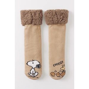 Čarape women'secret HOME SOCKS za žene, boja: bež, 3618722