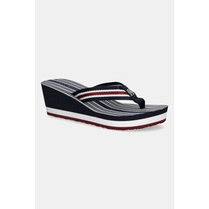 Japanke Tommy Hilfiger IM PLATFORM BEACH SANDAL za žene, boja: tamno plava, klin peta, FW0FW08371