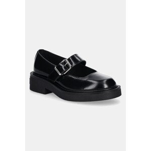 Kožne cipele Tommy Jeans TJW MARY JANE SHOE za žene, boja: crna, ravni potplat, EN0EN02723