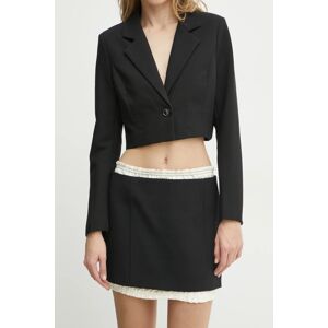 Suknja s primjesom vune Victoria Beckham boja: crna, mini, pencil, 1125WSK006037A
