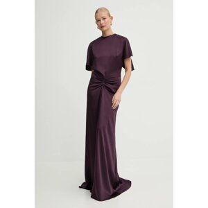 Haljina Victoria Beckham boja: ljubičasta, maxi, širi se prema dolje, 1125WDR005454A