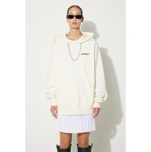 Pamučna dukserica AMBUSH Ballchain Hoodie za žene, boja: bež, s kapuljačom, s aplikacijom, BWBB001F24FLE0013128