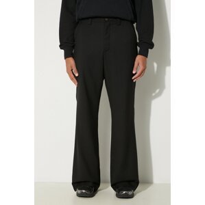 Vunene hlače AMBUSH Flare Pants boja: crna, ravni kroj, BMCO003F24FAB0011000