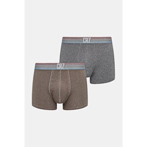 Bokserice CR7 Cristiano Ronaldo 2-pack za muškarce, boja: siva