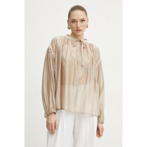 Bluza Ermanno Scervino za žene, boja: bež, bez uzorka, 56TK021ES3