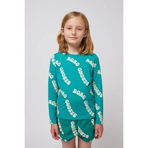 Dječja majica dugih rukava za kupanje Bobo Choses Wavy boja: tirkizna, 125AC111