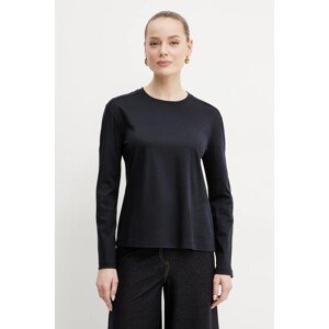 Majica dugih rukava Max Mara Leisure boja: tamno plava, 2516941077600