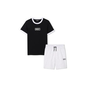 Pamučna dječja trenirka Dkny boja: crna, D62224