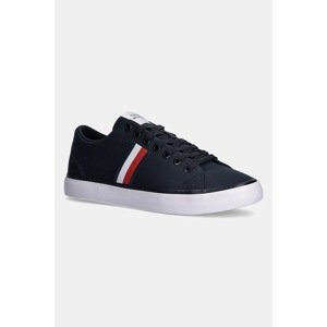 Tenisice Tommy Hilfiger TH HI VULC LOW CORE STRIPES MESH za muškarce, boja: tamno plava, FM0FM05393