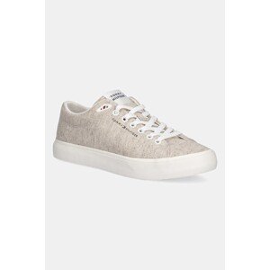 Tenisice Tommy Hilfiger TH HI VULC LOW CORE CHAMBRAY za muškarce, boja: bež, FM0FM05389
