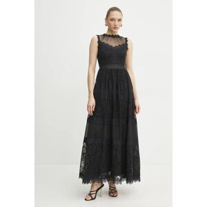 Haljina Ermanno Scervino boja: crna, maxi, širi se prema dolje, 56TQ041ER0