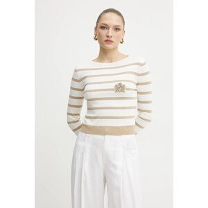 Pulover Ermanno Scervino za žene, boja: bijela, lagani, 56TM029E80